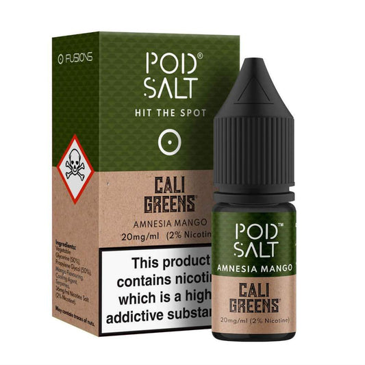 AMNESIA MANGO NIC SALT E-LIQUID BY POD SALT & CALI GREENS