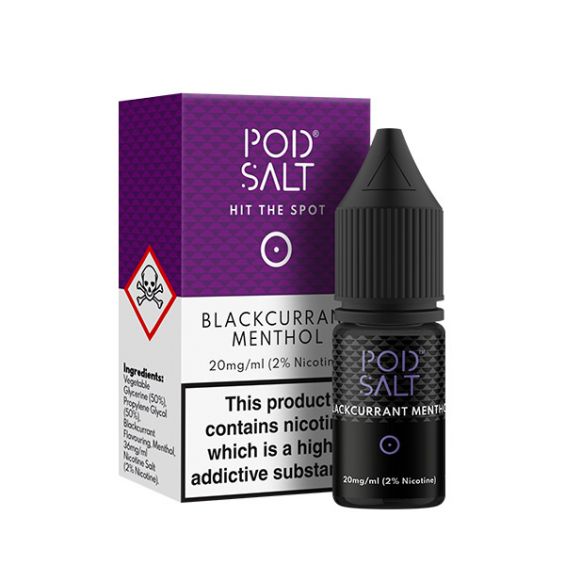 BLACKCURRANT MENTHOL NIC SALT E-LIQUID BY POD SALT