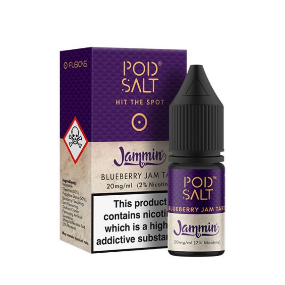 BLUEBERRY JAM TART NIC SALT E-LIQUID BY POD SALT & JAMMIN