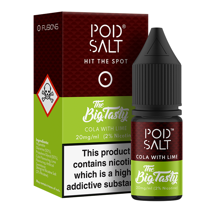 COLA WITH LIME NIC SALT E-LIQUID BY POD SALT & THE BIG TASTY