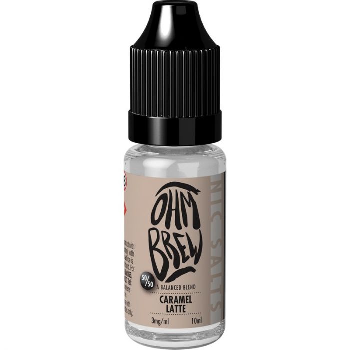 Caramel Latte E-Liquid by Ohm Brew 50/50 Nic Salts