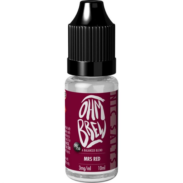 MRS RED E-Liquid by Ohm Brew 50/50 Nic Salts