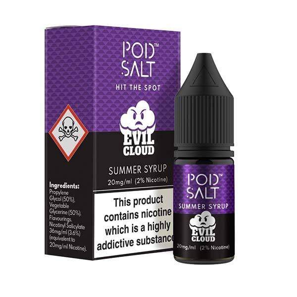 SUMMER SYRUP NIC SALT E-LIQUID BY POD SALT & EVIL CLOUD