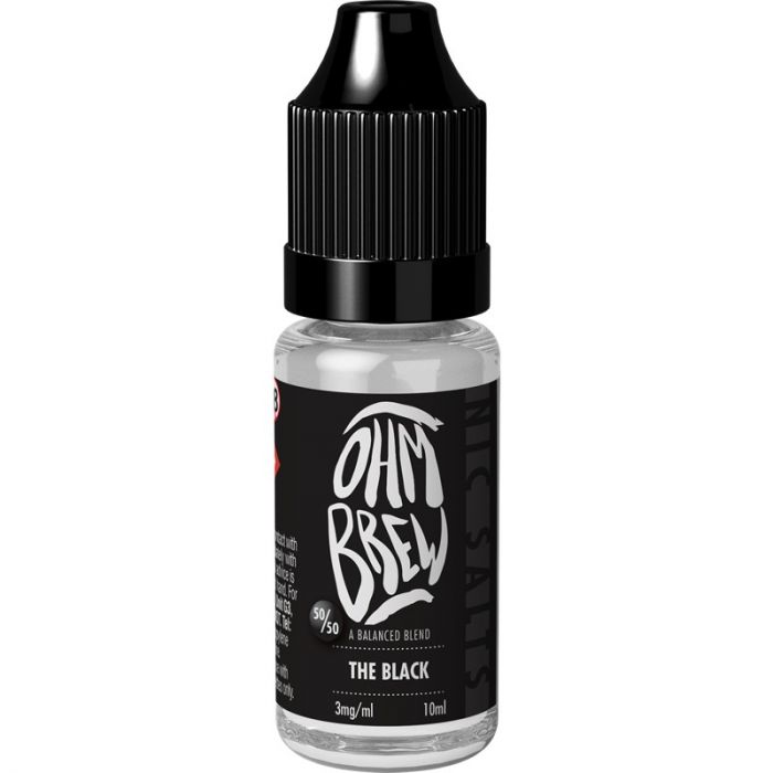 The Black E-Liquid by Ohm Brew 50/50 Nic Salts