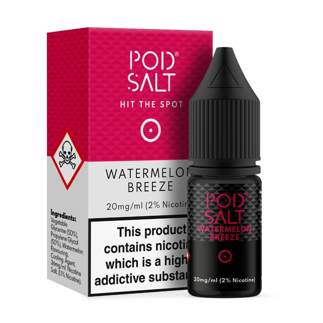 WATERMELON BREEZE NIC SALT E-LIQUID BY POD SALT