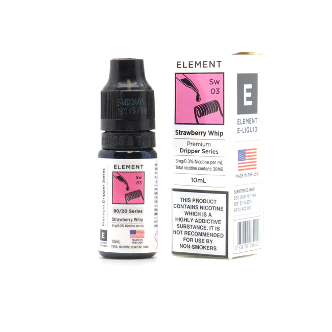 STRAWBERRY WHIP DRIPPER E-LIQUID BY ELEMENT