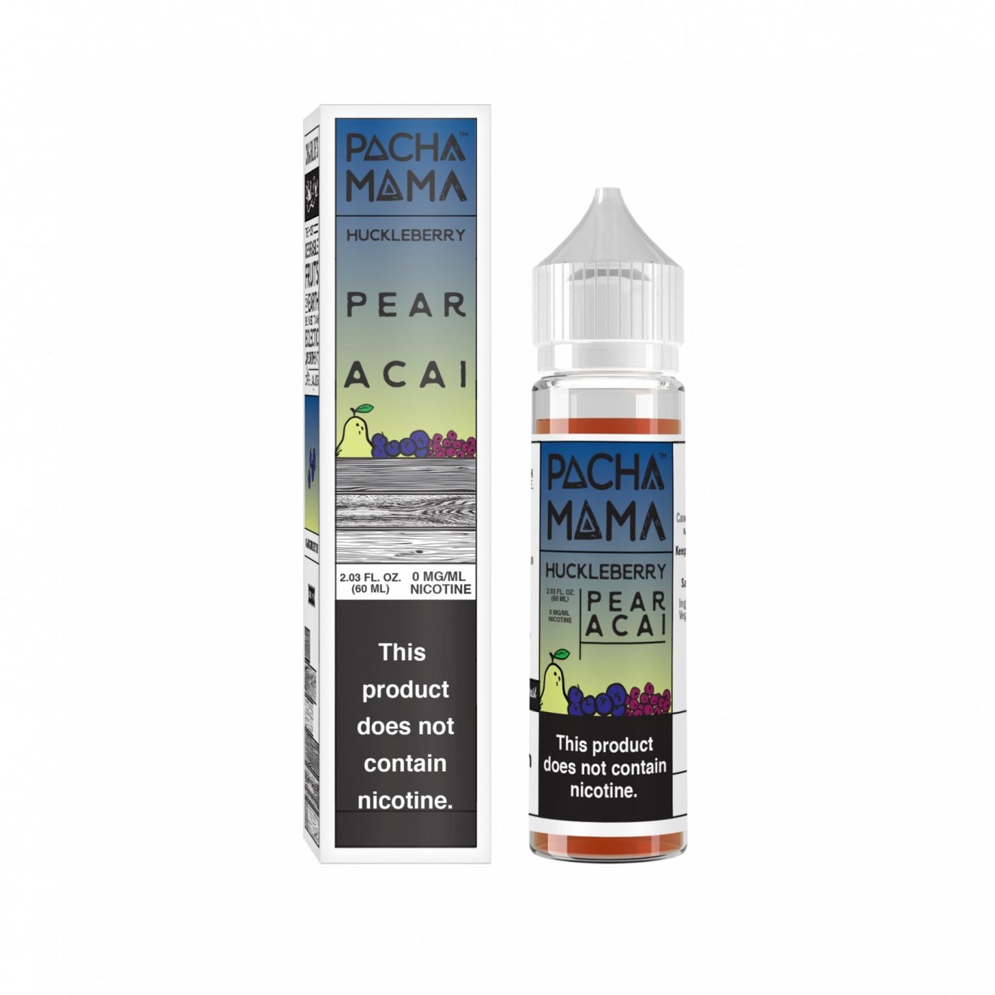 HUCKLEBERRY, PEAR AND ACAI SHORTFILL E-LIQUID BY PACHA MAMA 50ML