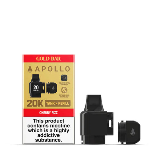 Cherry Fizz Gold Bar Apollo 20K Tank and Refill Pods
