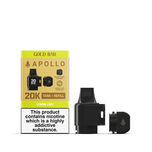 Lemon Lime Gold Bar Apollo 20K Tank and Refill Pods