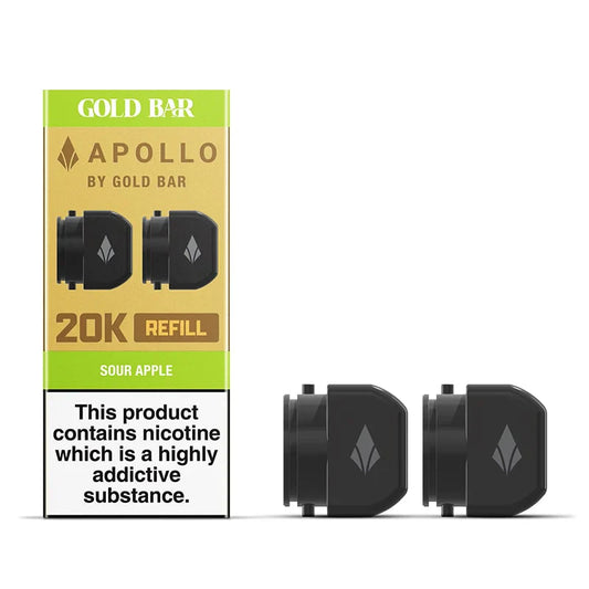 Sour Apple Gold Bar Apollo 20K Refill pods