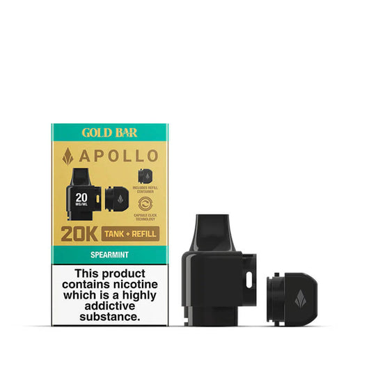 Spearmint Gold Bar Apollo 20K Tank and Refill Pods