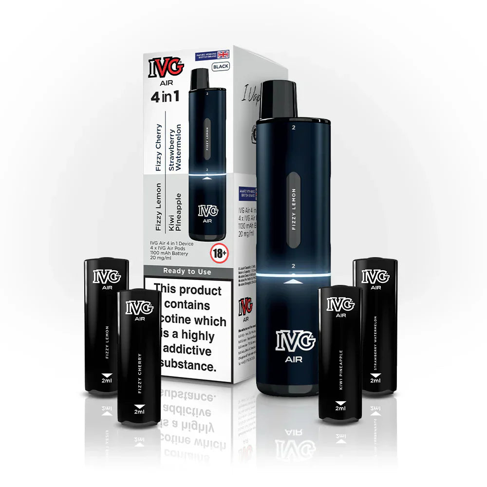 IVG Air 4 in 1 2400 Pod Kit | 12.99 Vape Shop Soho London | Vape Store Central London Buy Vape Juice IVG Air 4 in 1 2400 Pod Kit | 12.99 Vape Shop Soho London | Vape Store Central London Buy Vape Juice