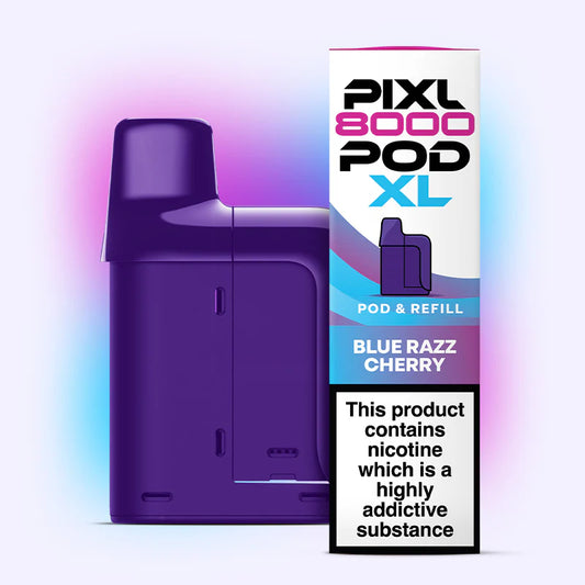 Blue Razz Cherry Pixl 8000 Refill pod