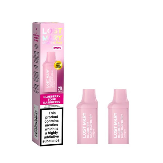 Blueberry Sour Raspberry Lost Mary BM600 Refill Pods