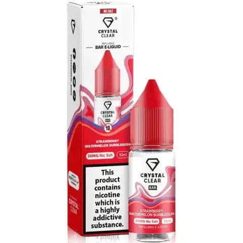 Crystal Clear Strawberry Watermelon Bubblegum Nic Salt