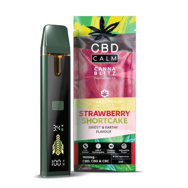 Strawberry Shortcake CBD Cannablitz Prefilled Vape Kit