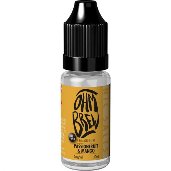 PASSION FRUIT AND MANGO E-Liquid by Ohm Brew 50/50 Nic Salts