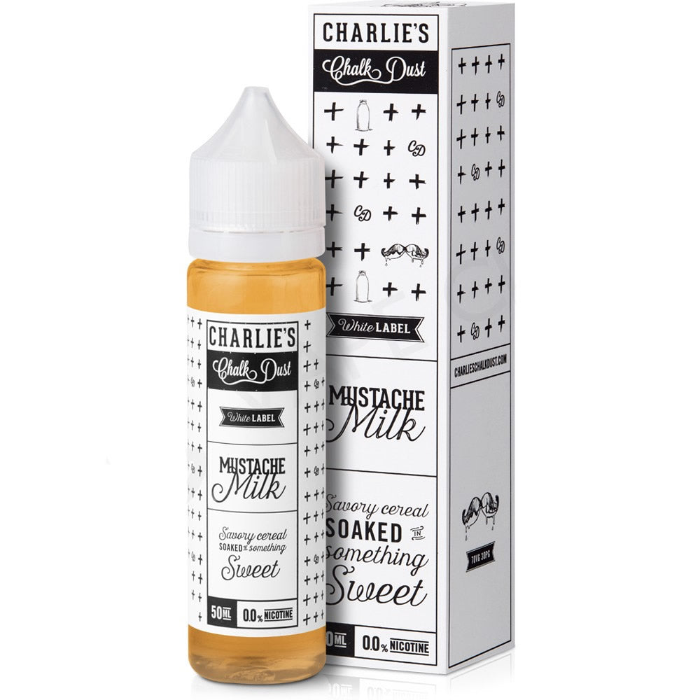 MUSTACHE MILK E-LIQUID BY CHARLIE’S CHALK DUST 50M